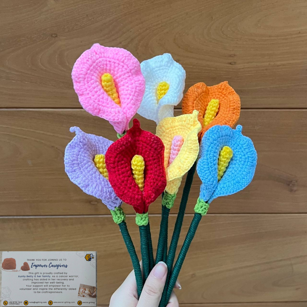 Crocheted Calla Lily – Social Gifting / SGifting Pte Ltd