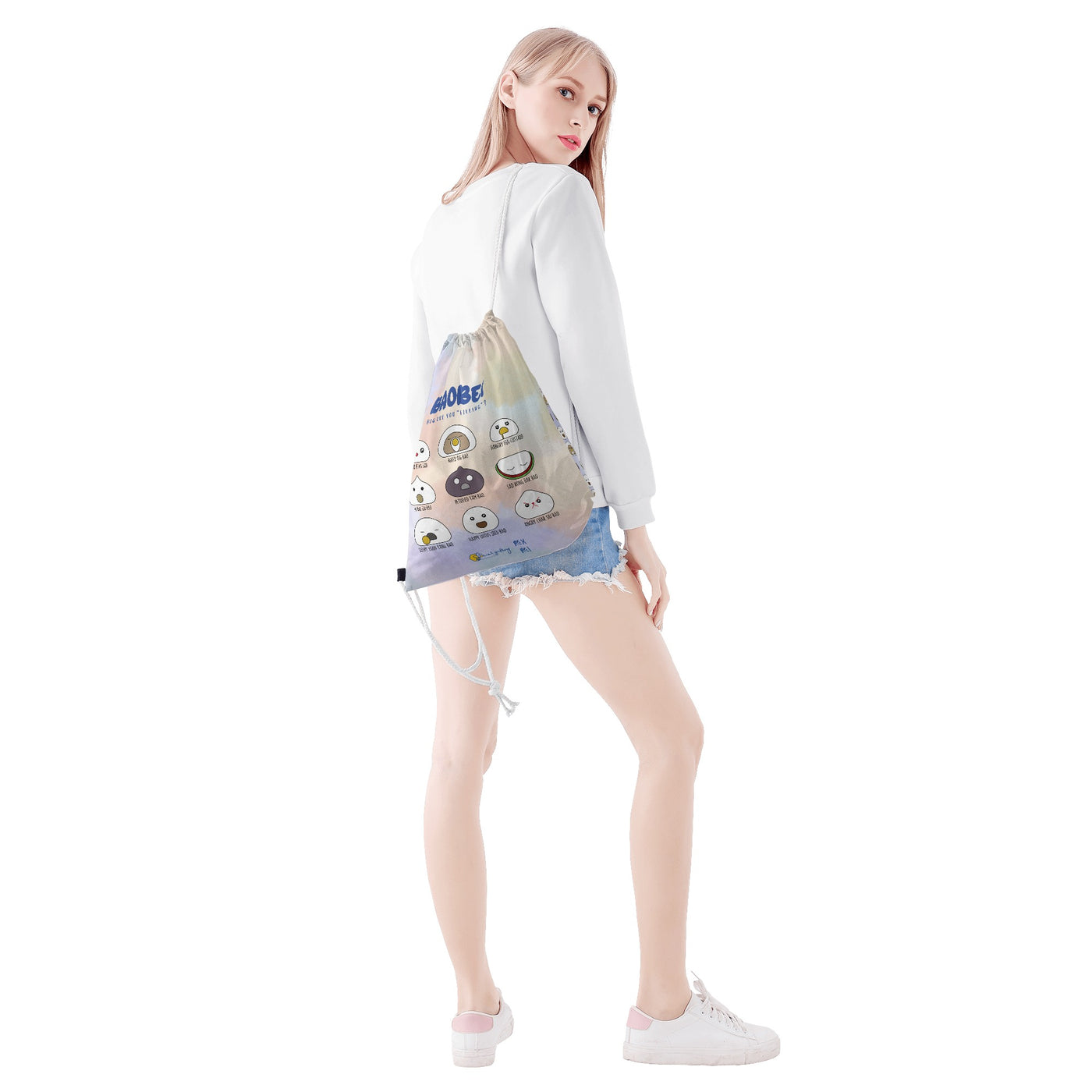 Original BAOBEI Artwork Gym Drawstring Bag