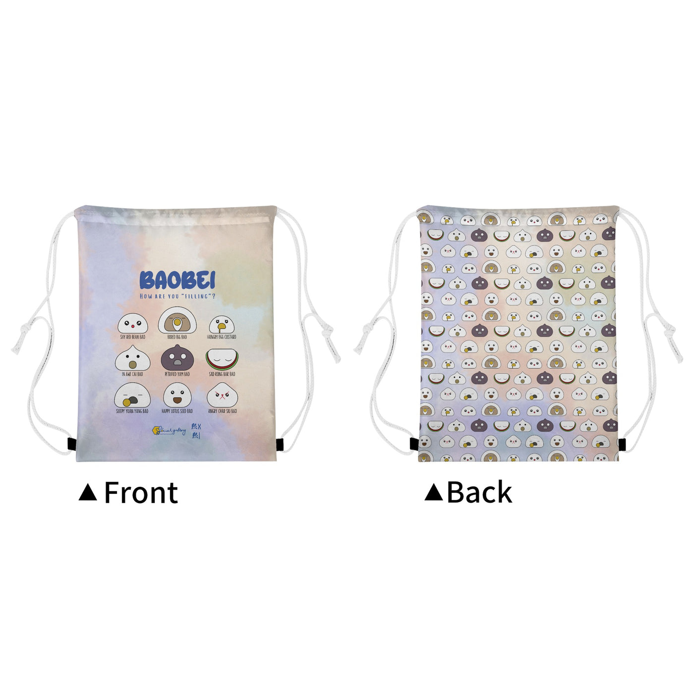 Original BAOBEI Artwork Gym Drawstring Bag