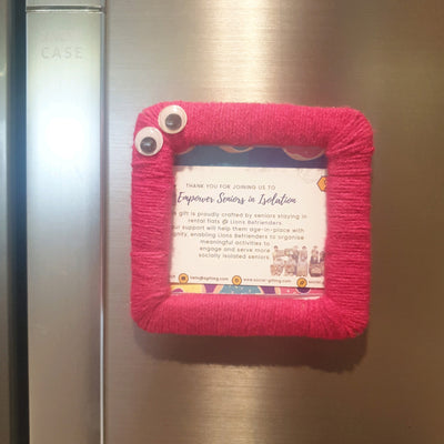 Magnetic Yarn Wrapped Photo Frame with Quote