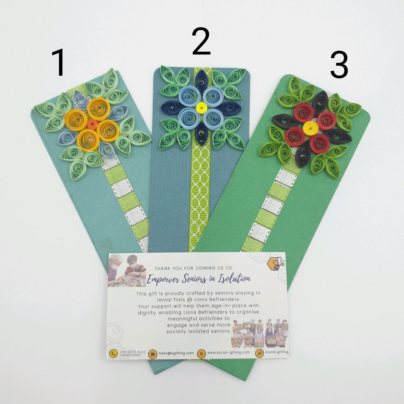 Flower Paper Quilling Bookmark
