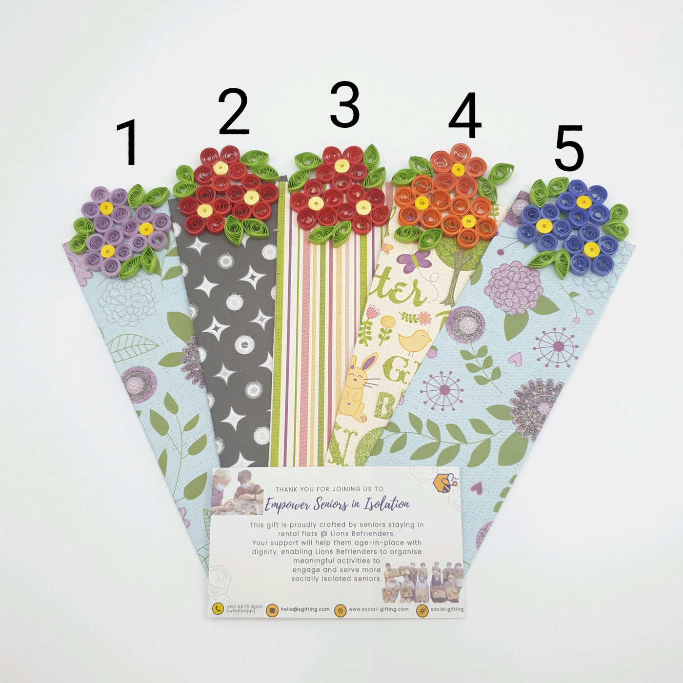 Flower Paper Quilling Bookmark
