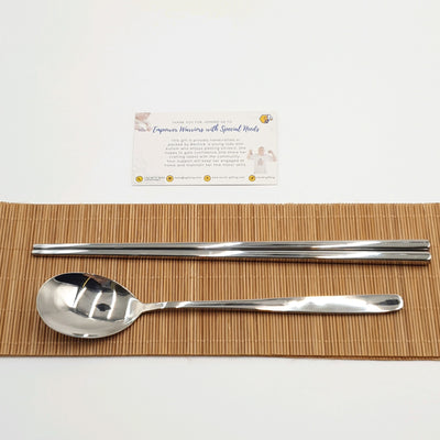Steel Cutlery Set with Fabric Pouch