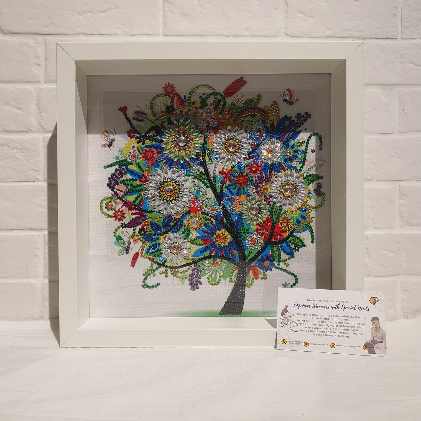 Trees in the Seasons Diamond Art with Wooden Frame
