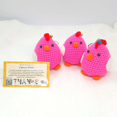 Hand Crocheted Chick Keyring