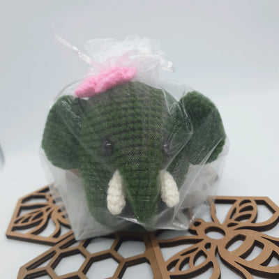 Hand Crocheted Elephant Keyring (Large)