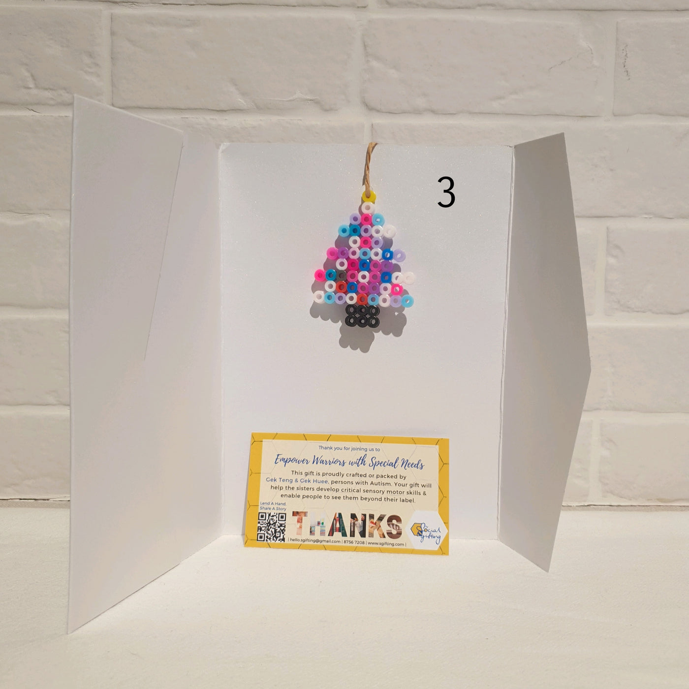 Christmas Card with Hama Beads Ornament