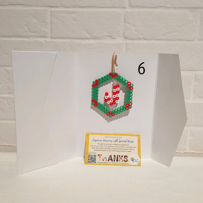 Christmas Card with Hama Beads Ornament
