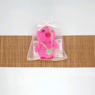 Hand Crocheted Chick with Sling Keyring