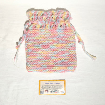 Hand Crocheted Drawstring Pouch