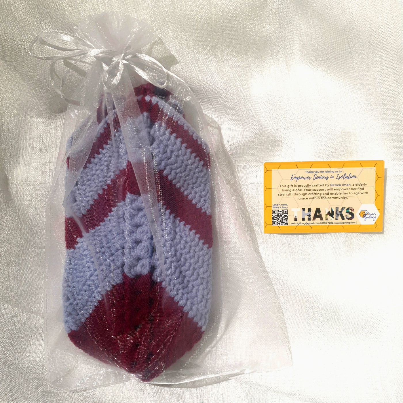 Hand Crocheted Mini Tote Bag