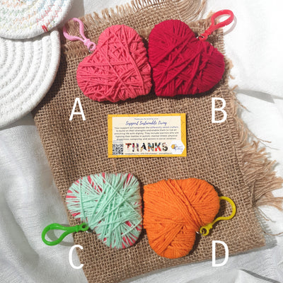 Yarn Hearts Keyring