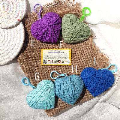 Yarn Hearts Keyring