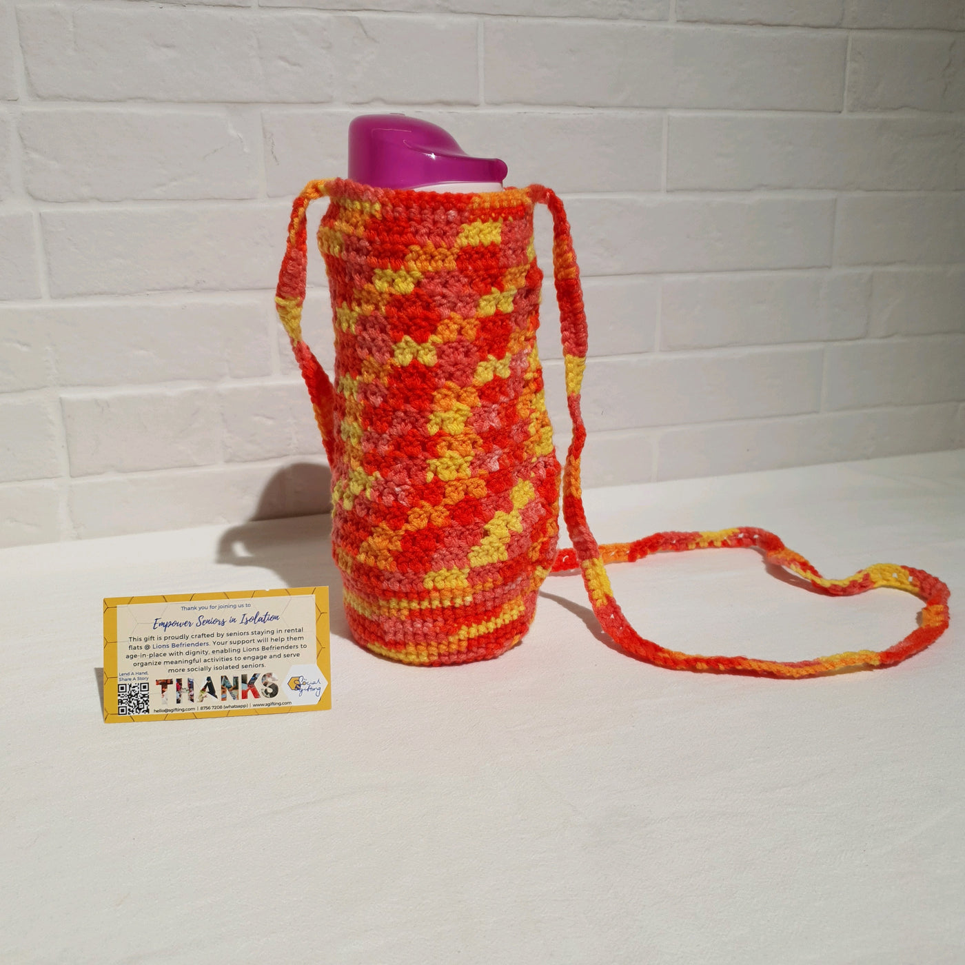 Hand Crocheted Bottle Sling Holder