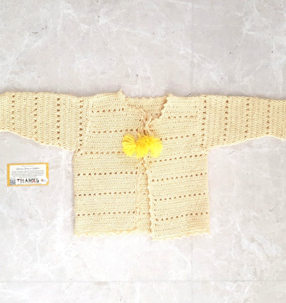 Hand Crocheted Baby Cardigan