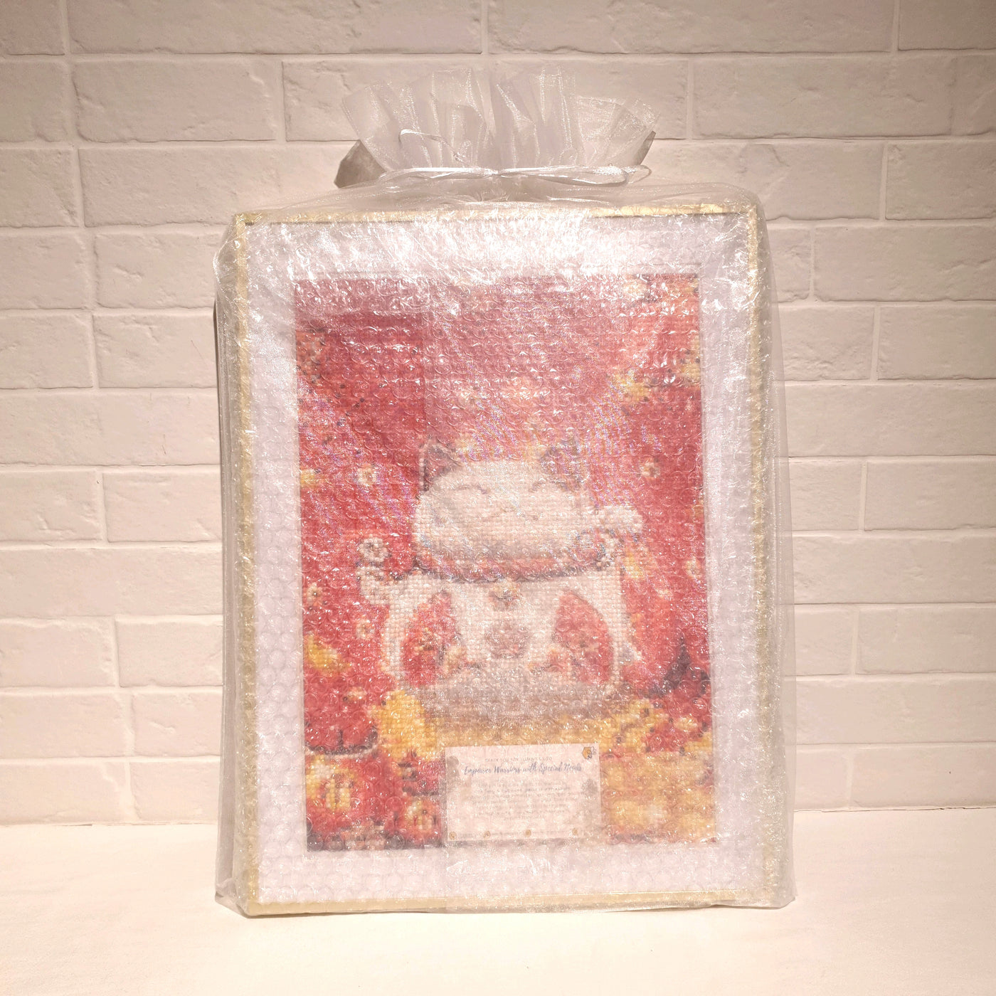 Fortune Cat Diamond Art with Metal Frame