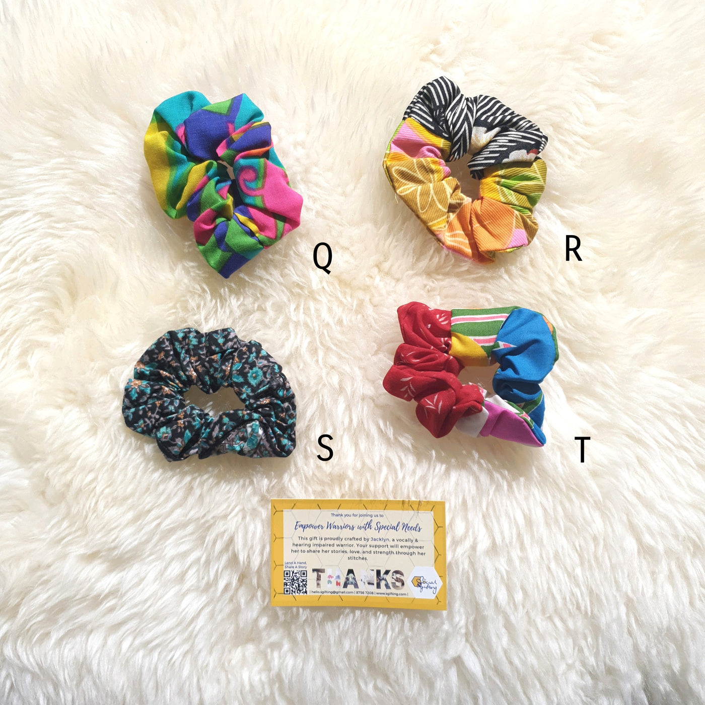 Upcycled Fabric Scrunchie