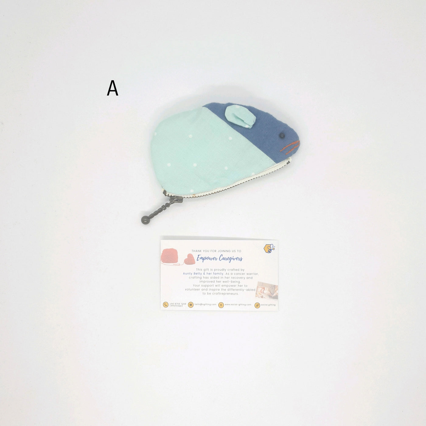 Hand Sewn Patchwork Mouse Coin Purse