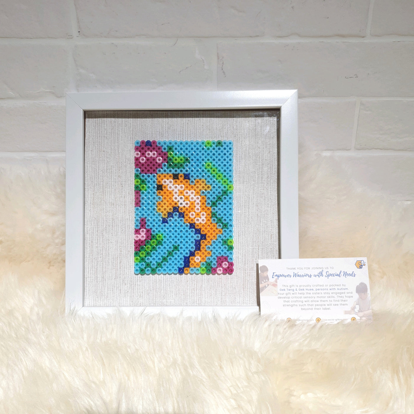 Assorted Hama Beads with Wooden Frame (20 x 20cm)