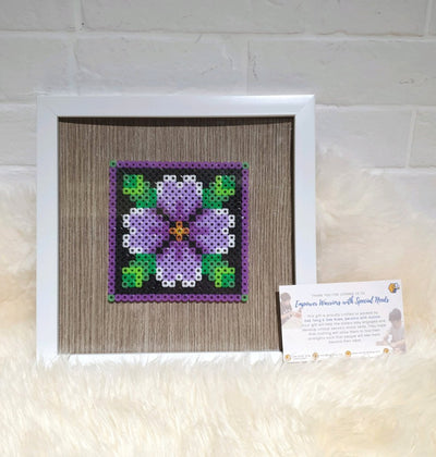 Assorted Hama Beads with Wooden Frame (20 x 20cm)