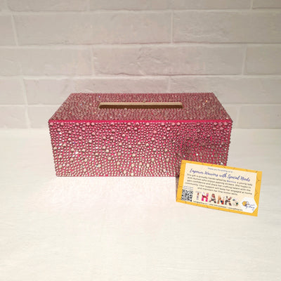 Diamond Art Wooden Tissue Box