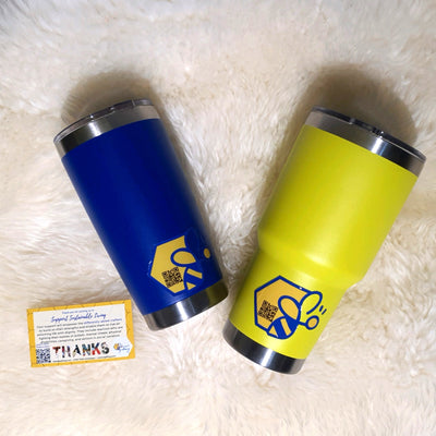 Stainless Steel Thermal Flask with Transparent Slider Lid