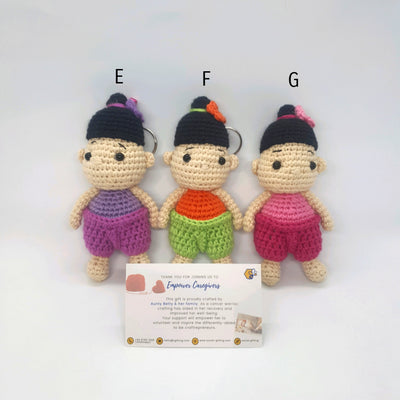 Hand Crocheted People Keyring