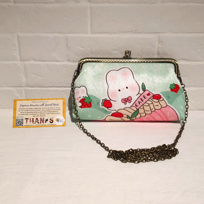 Rectangle Clasp Purse with Chain