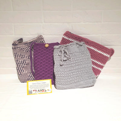 Hand Crocheted Bags and Pouches