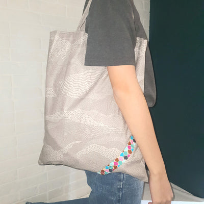 Grey-Patterned Strawberry Bag