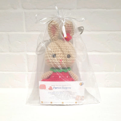 Hand Crocheted Rabbit with Dress and Head Accessory