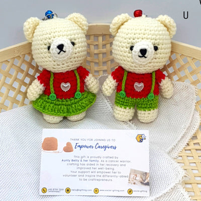 Crocheted Bear with Jumpsuit