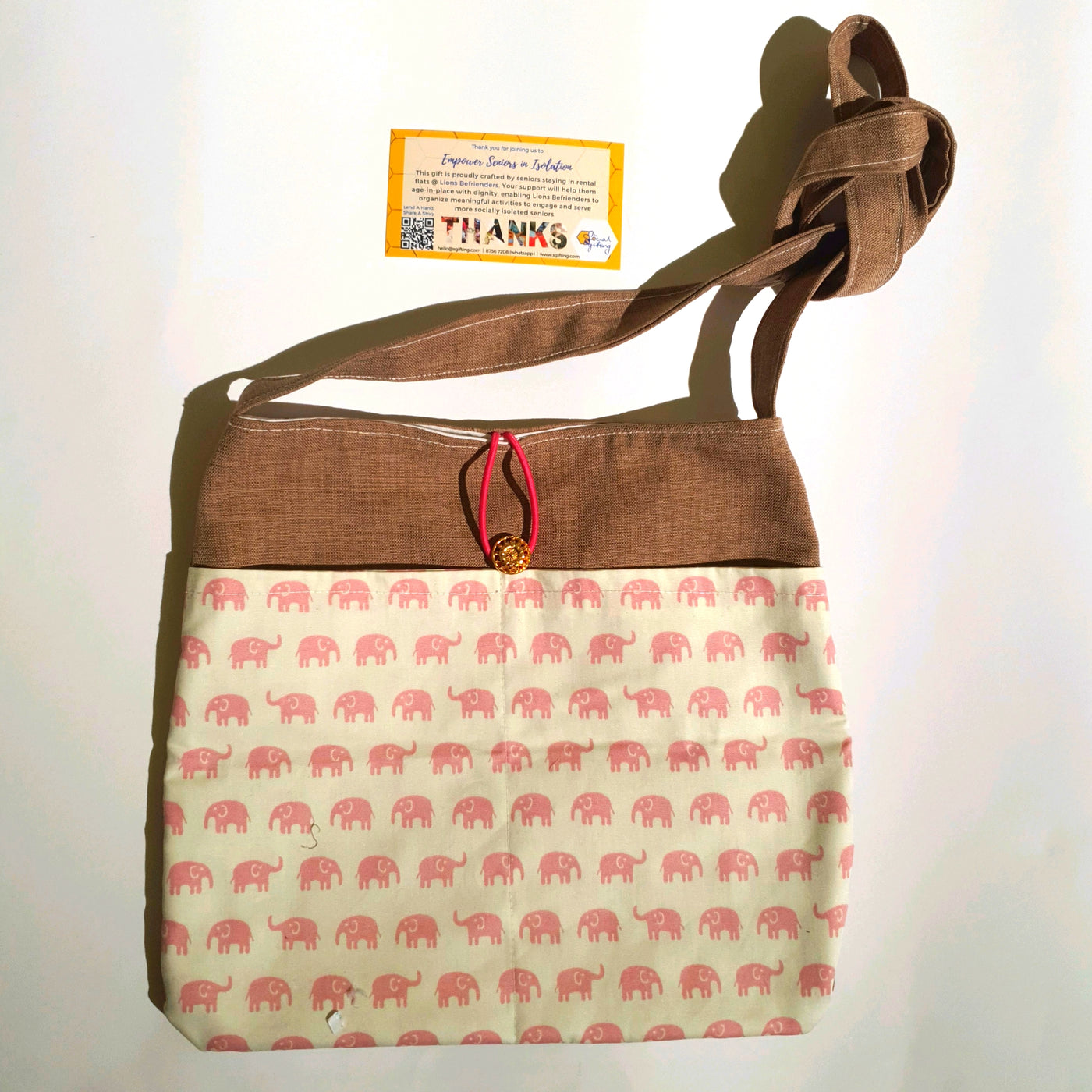 Upcycled Patterned Fabric Sling Bag