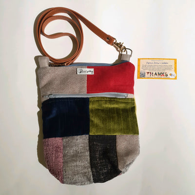 Double-Lined Patchwork Crossbody Bag