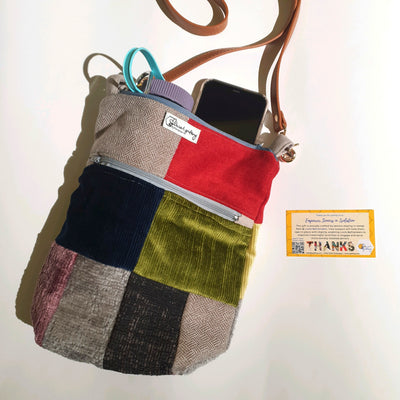 Double-Lined Patchwork Crossbody Bag