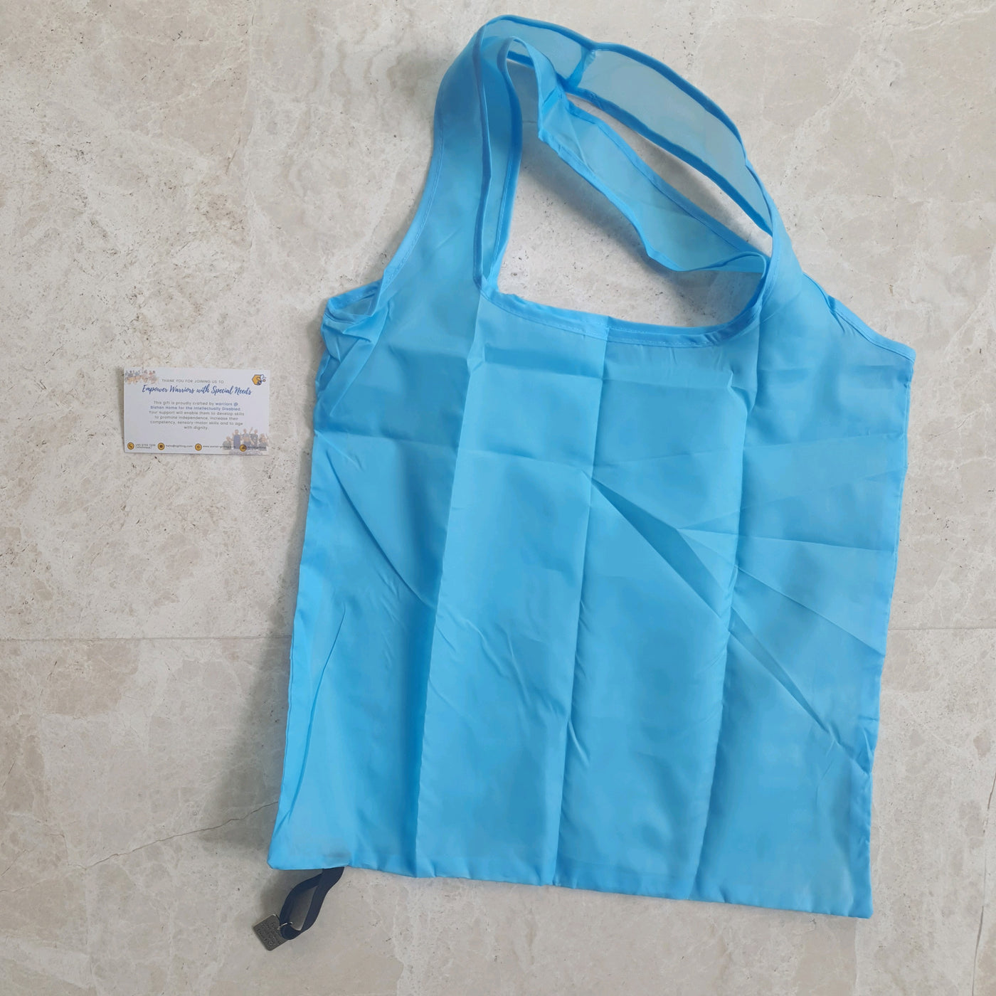 Nylon Eco Bag with Elastic Band and Motivational Charm