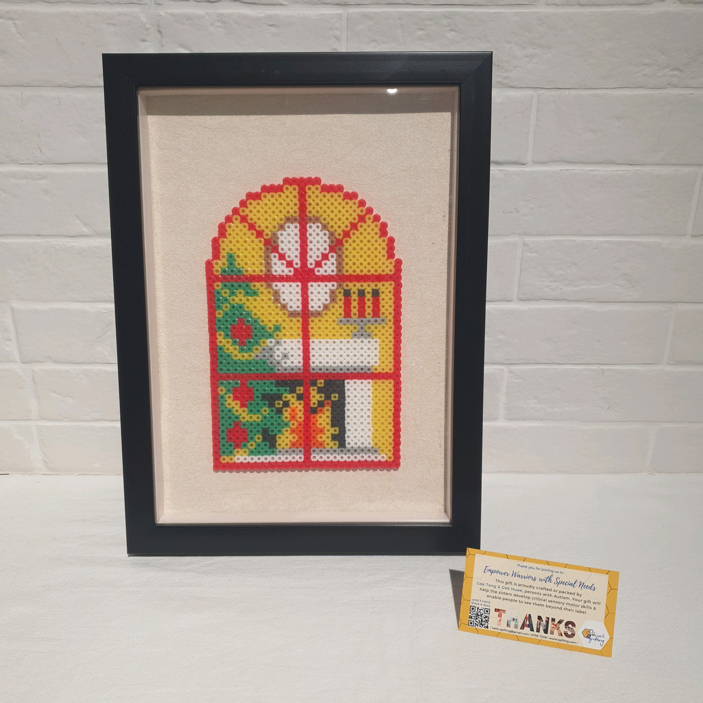 Christmas Themed Hama Beads with Frame (24 x 33cm)