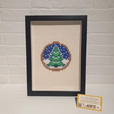 Christmas Themed Hama Beads with Frame (24 x 33cm)