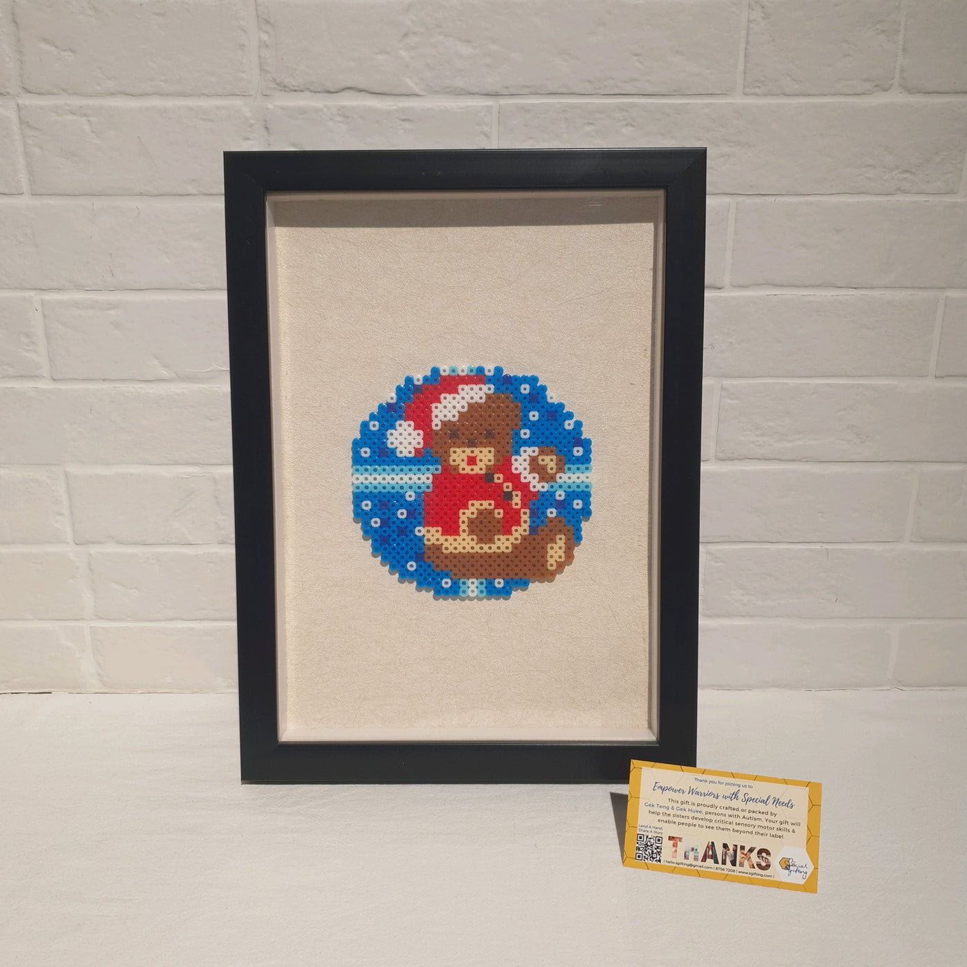 Christmas Themed Hama Beads with Frame (24 x 33cm)