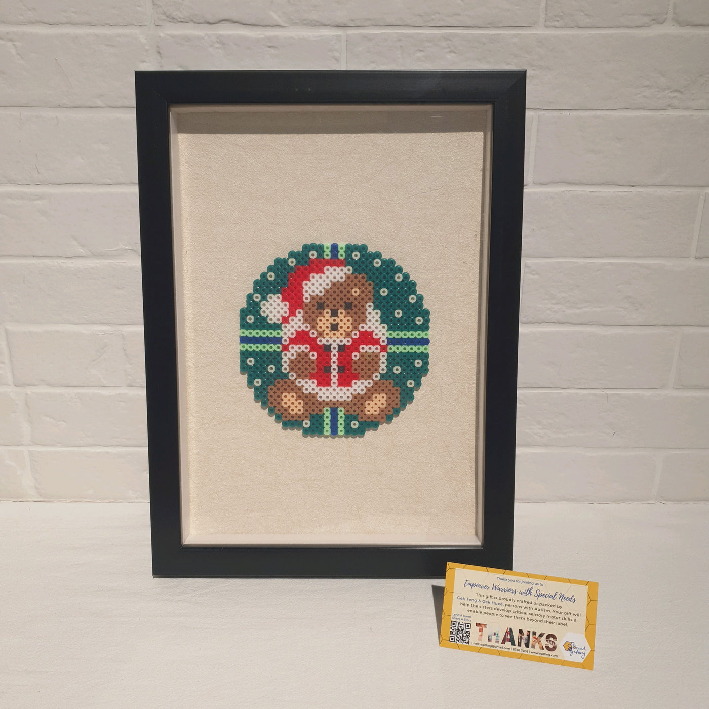 Christmas Themed Hama Beads with Frame (24 x 33cm)