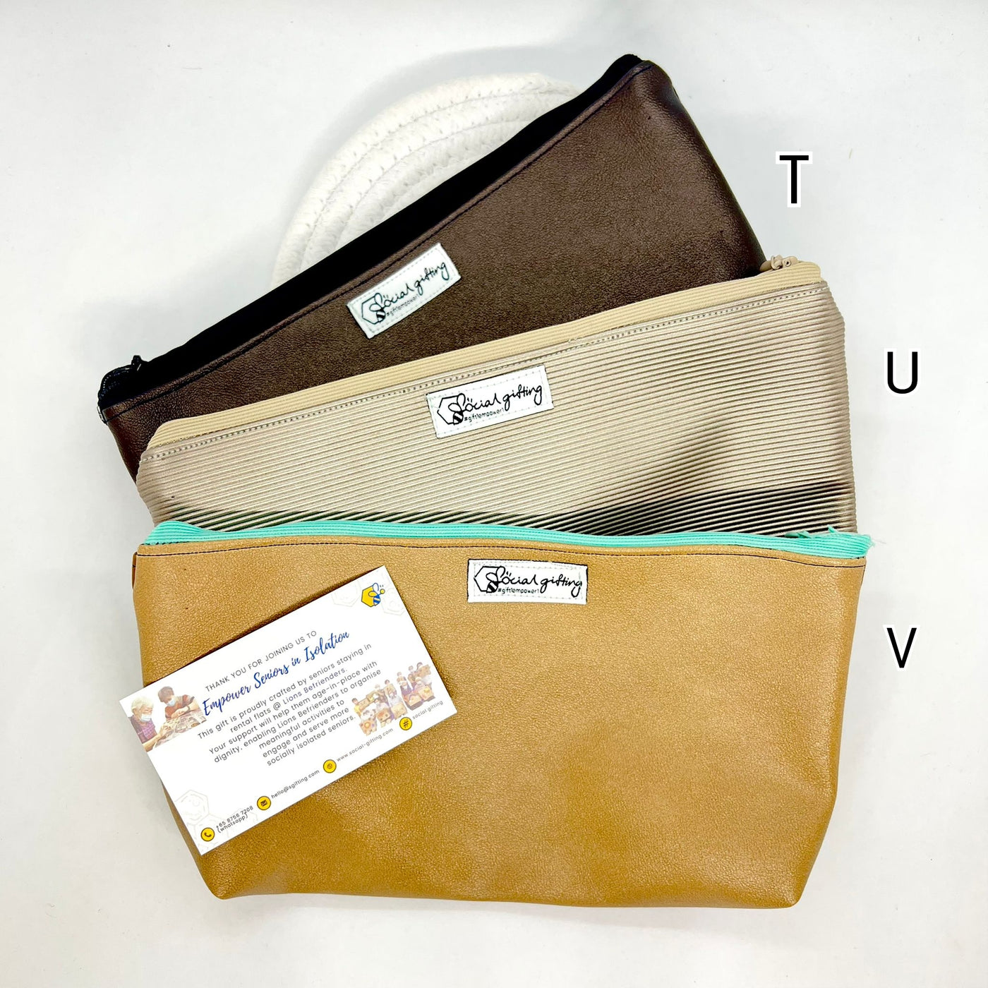 Assorted PU Leather Pouches (Medium)