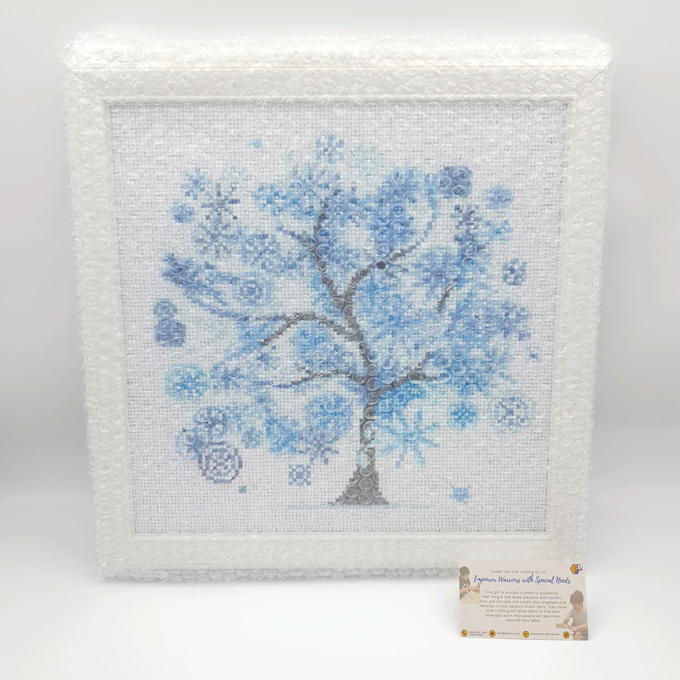 Trees in the Seasons Diamond Art with White Frame