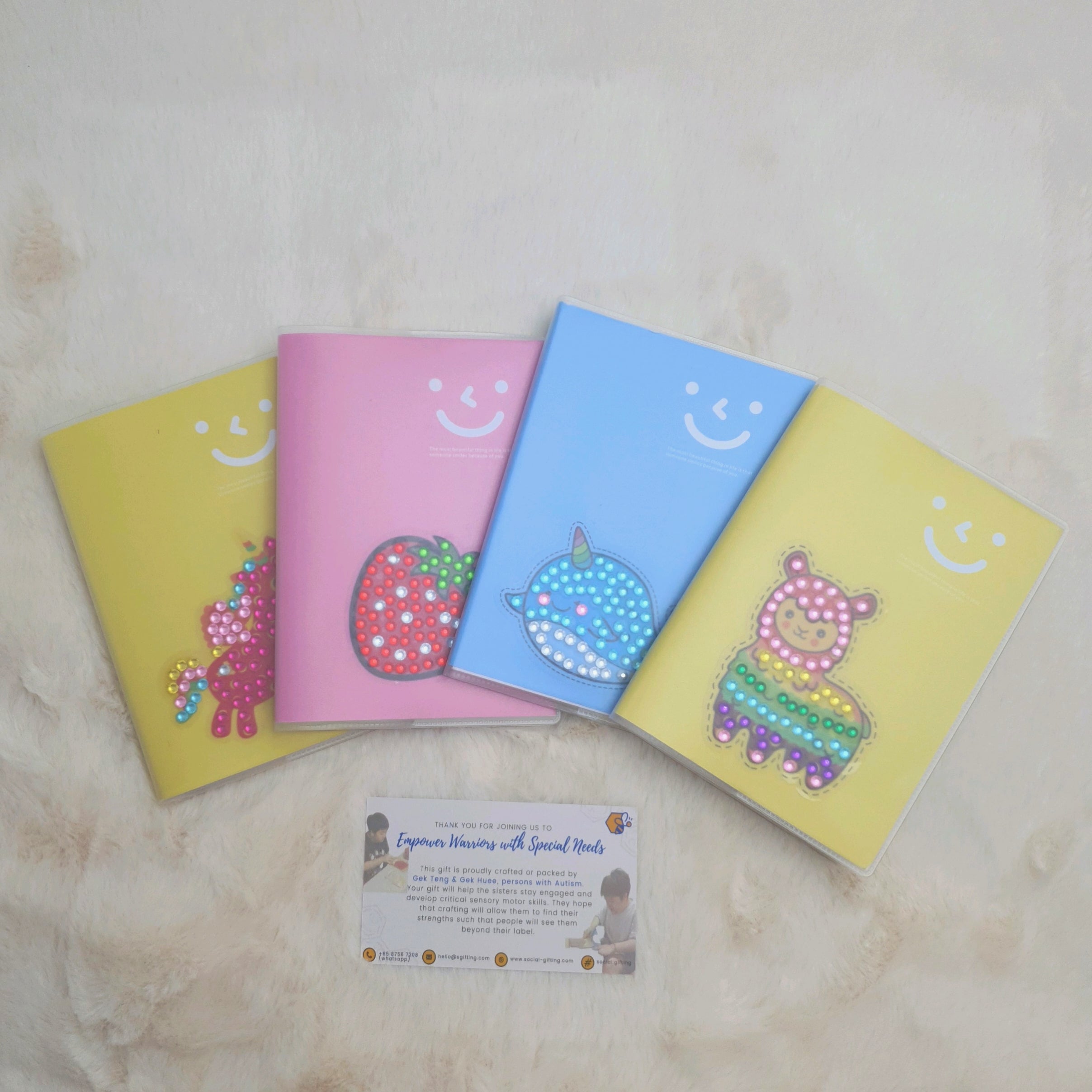 Diamond Art Sticker on Notebook with Pen Set – Social Gifting ...