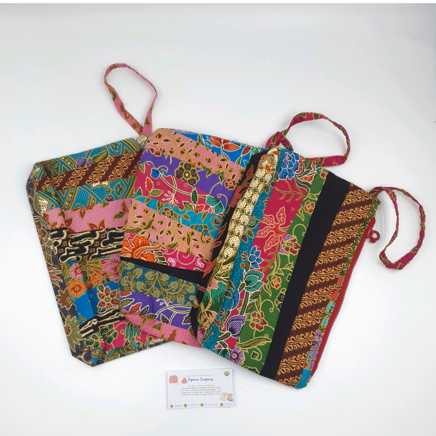 Hand Sewn Batik Pouch with Zip