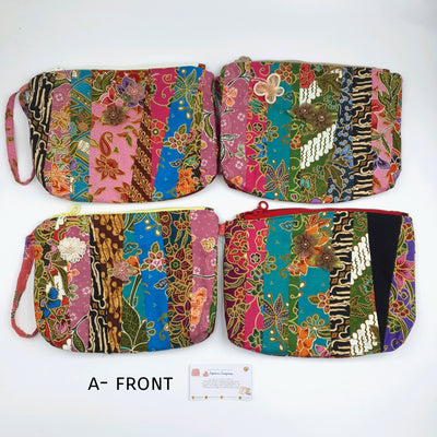 Hand Sewn Batik Pouch with Accessories