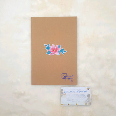 Flower Diamond Art Stickers on Notebook