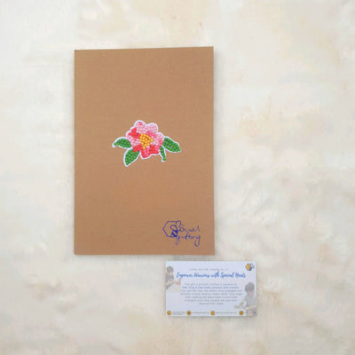 Flower Diamond Art Stickers on Notebook