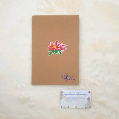 Flower Diamond Art Stickers on Notebook