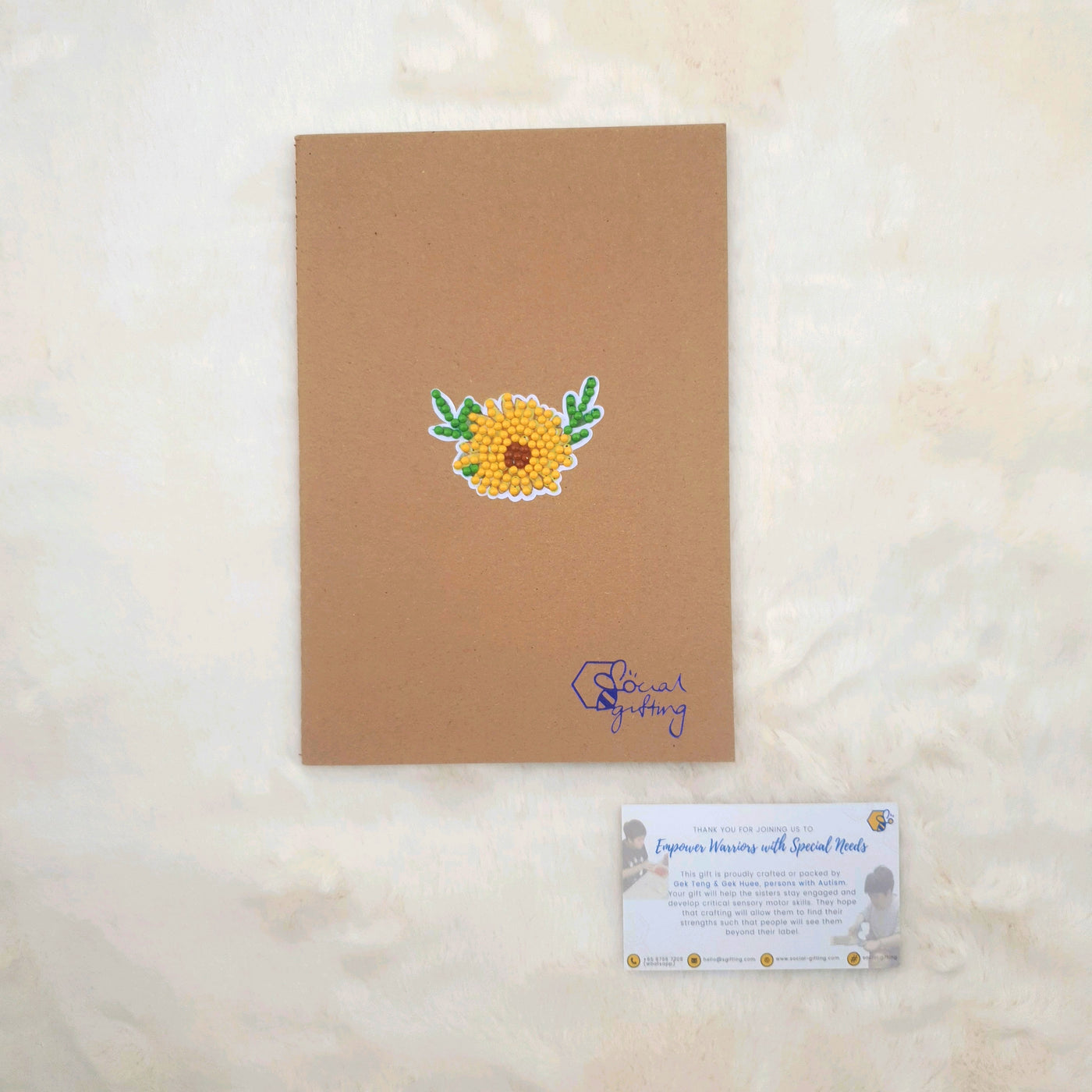 Flower Diamond Art Stickers on Notebook