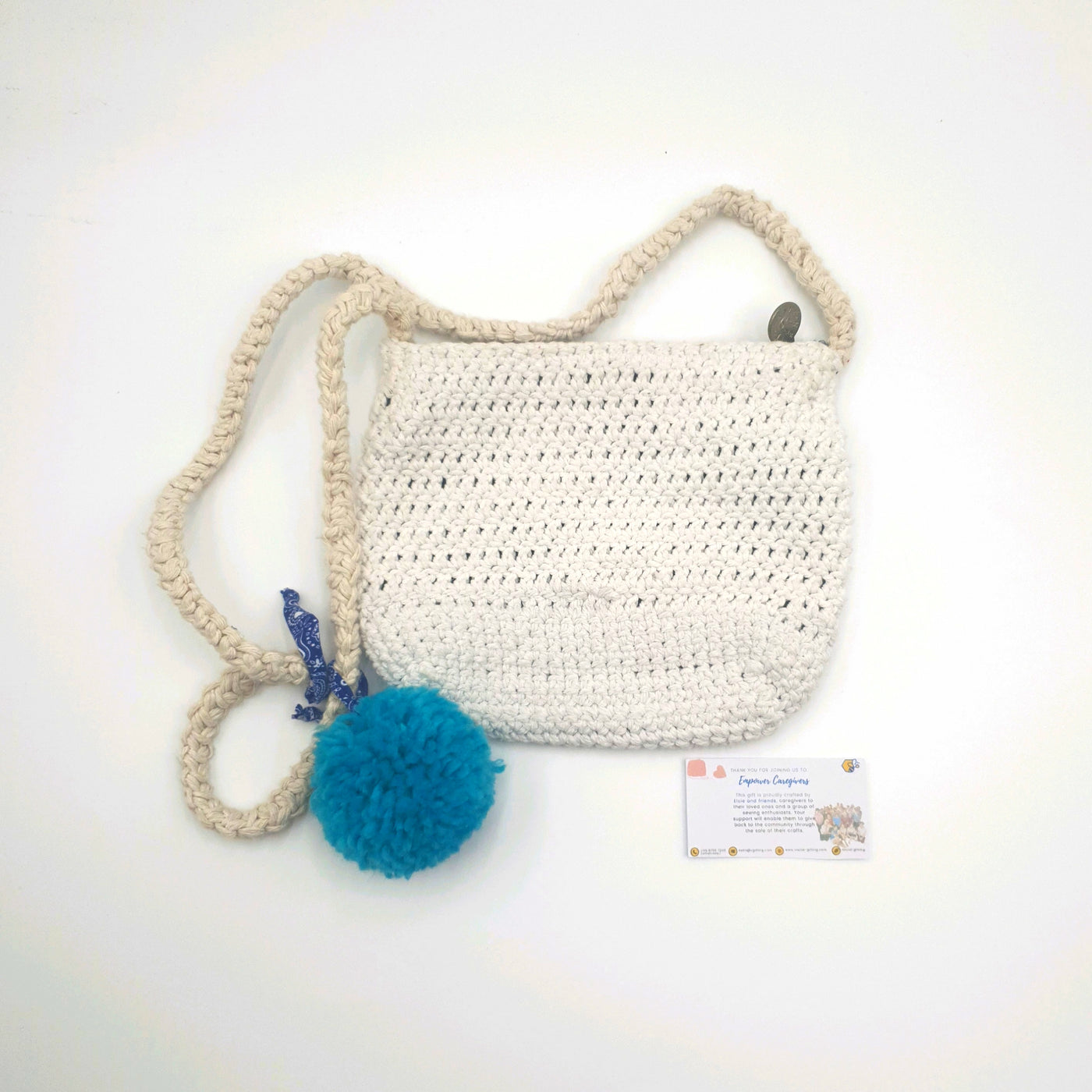 Small Crocheted Sling Bag with Accessories